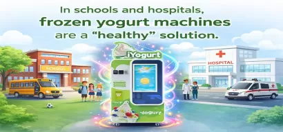 Por qué las escuelas y hospitales están optando por máquinas expendedoras de yogur saludable